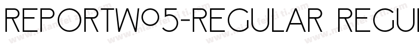 ReportW05-Regular Regular字体转换